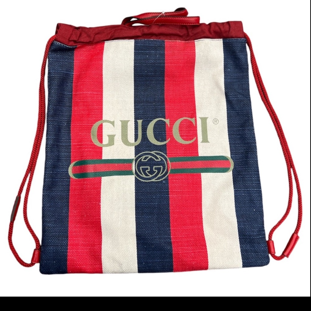 Gucci Red and Blue Striped Men's Bag